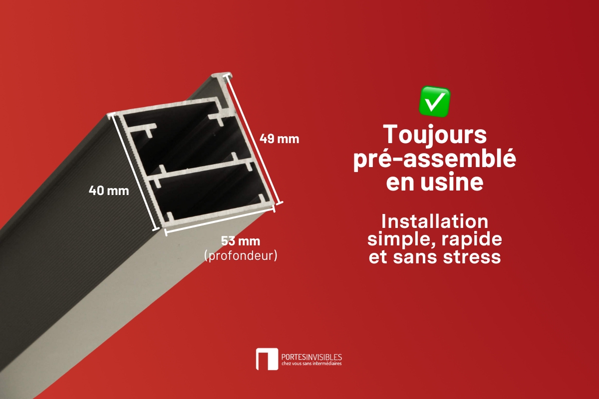 invisible chassis pour les portes invisibles