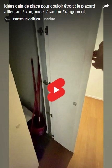 Video Armoire invisible 2 vantaux - Idées gain de place pour couloir étroit