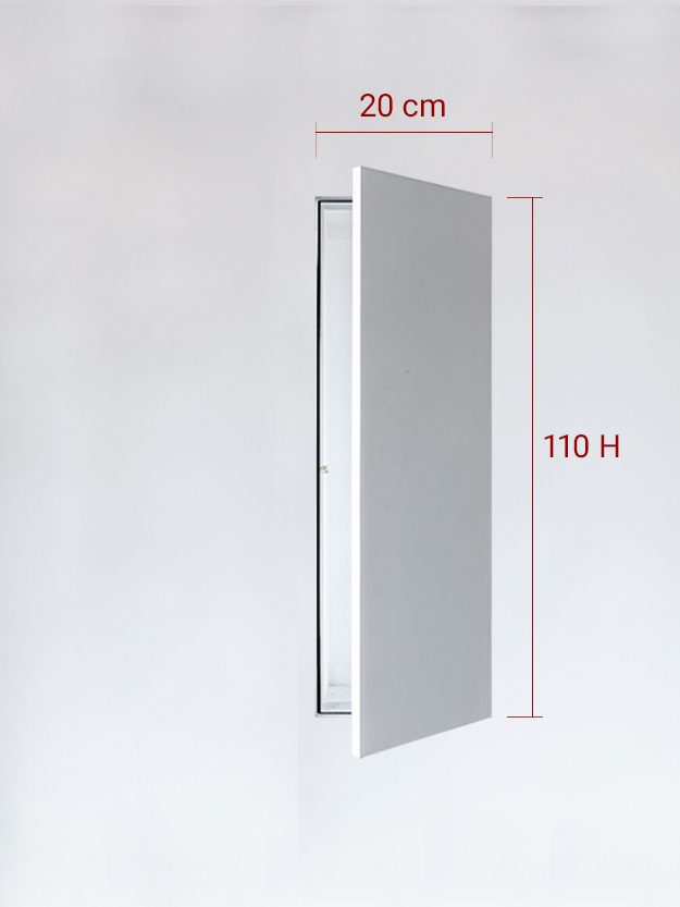 Panneau invisible 1 vantail pour niche 20x110