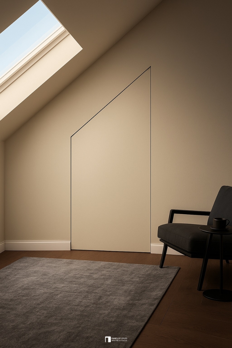 Panneau invisible avec traverse oblique