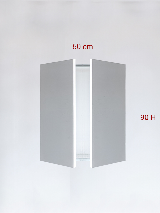 Panneaux invisible 2 vantaux pour niche 60x90