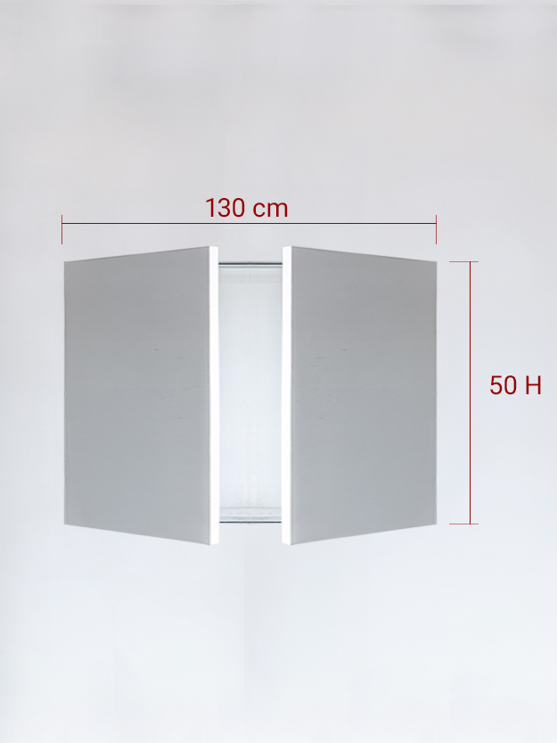 Panneaux invisible 2 vantaux pour niche 130x50