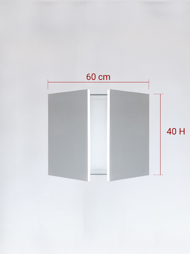 Panneaux invisible 2 vantaux pour niche 60x40