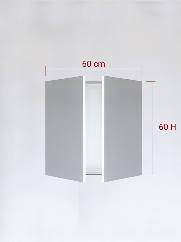 Panneaux invisible 2 vantaux pour niche 60x60