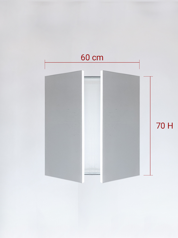 Panneaux invisible 2 vantaux pour niche 60x70