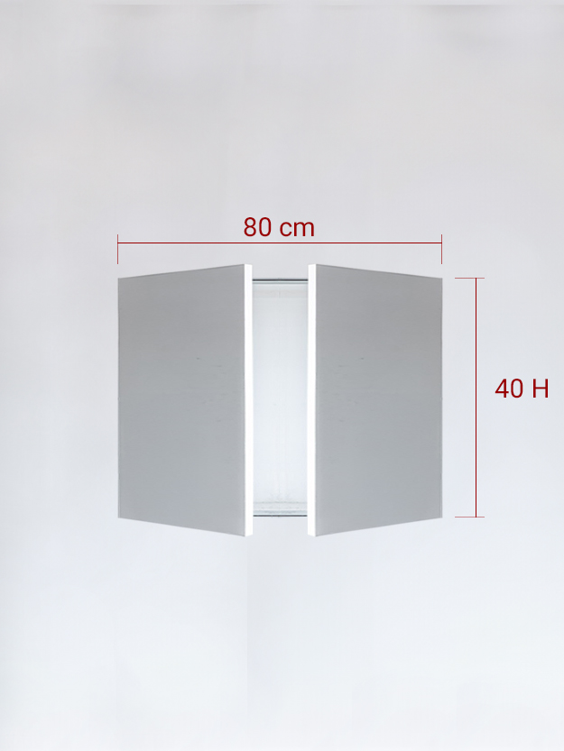 Panneaux invisible 2 vantaux pour niche 80x40