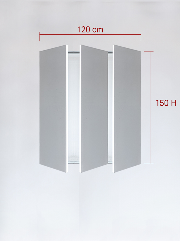 Panneaux invisible 3 vantaux pour niche 120x150