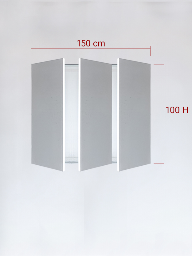 Panneaux invisible 3 vantaux pour niche 150x100