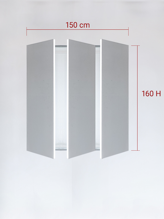Panneaux invisible 3 vantaux pour niche 150x160
