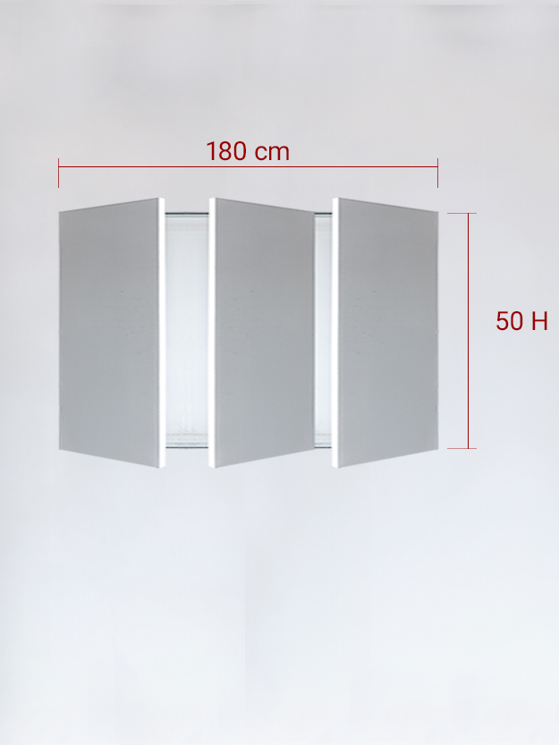 Panneaux invisible 3 vantaux pour niche 180x50