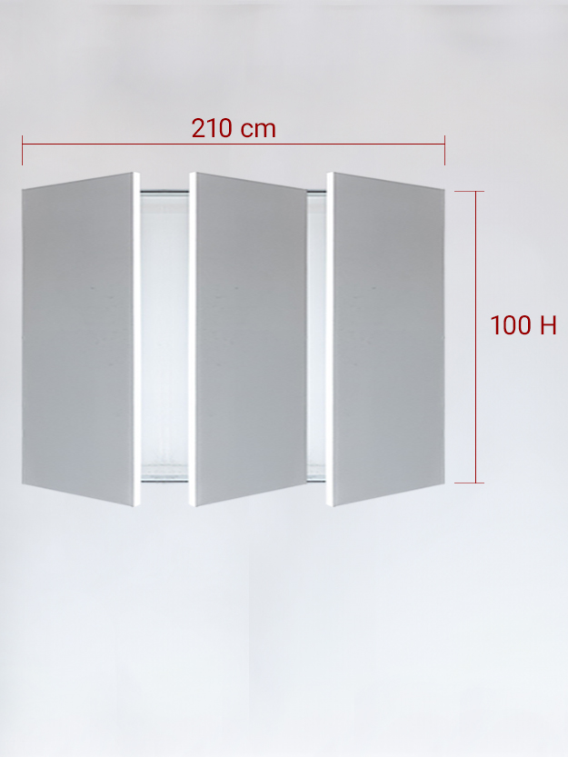 Panneaux invisible 3 vantaux pour niche 210x100