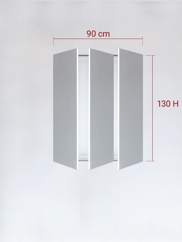 Panneaux invisible 3 vantaux pour niche 90x130