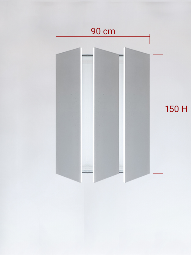Panneaux invisible 3 vantaux pour niche 90x150