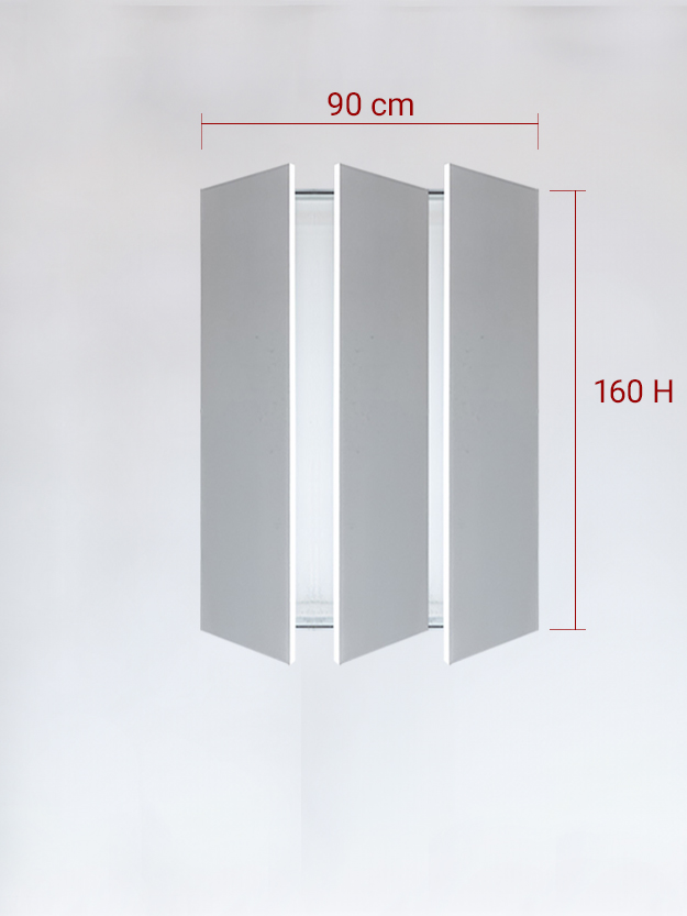 Panneaux invisible 3 vantaux pour niche 90x160