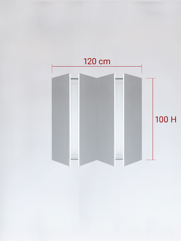Panneaux invisible 4 vantaux pour niche 120x100