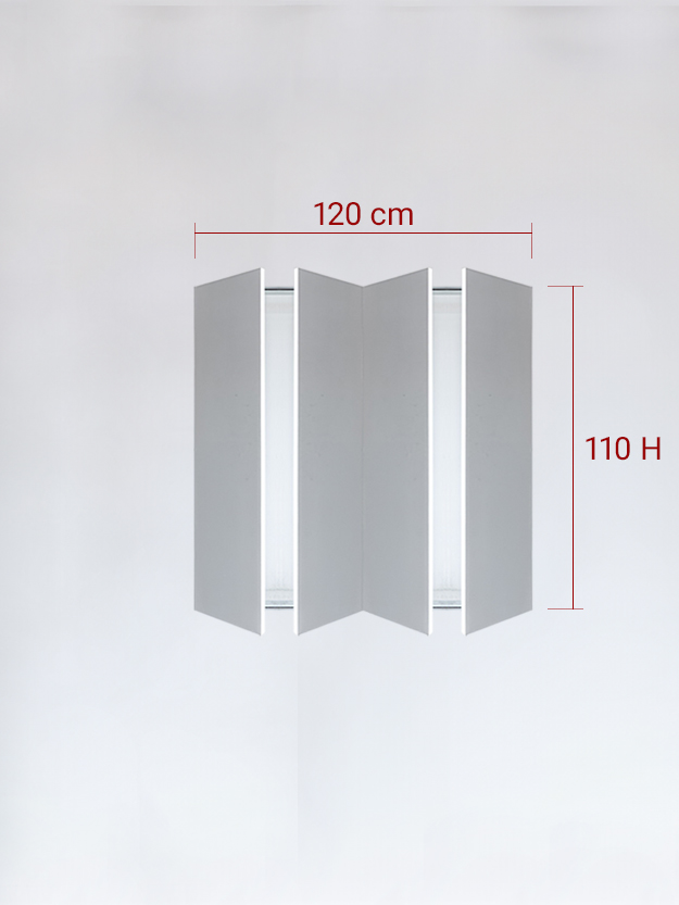 Panneaux invisible 4 vantaux pour niche 120x110