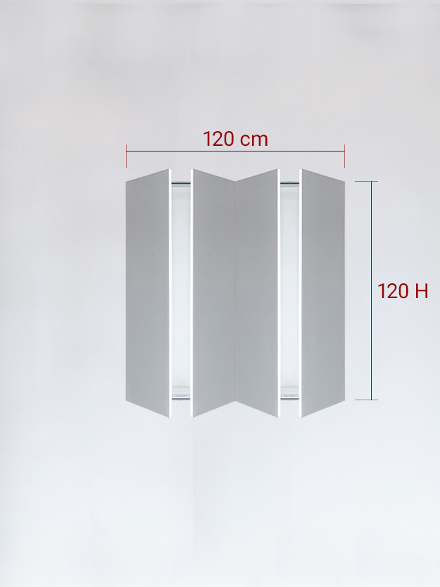 Panneaux invisible 4 vantaux pour niche 120x120