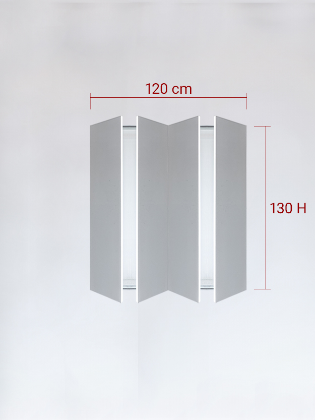 Panneaux invisible 4 vantaux pour niche 120x130