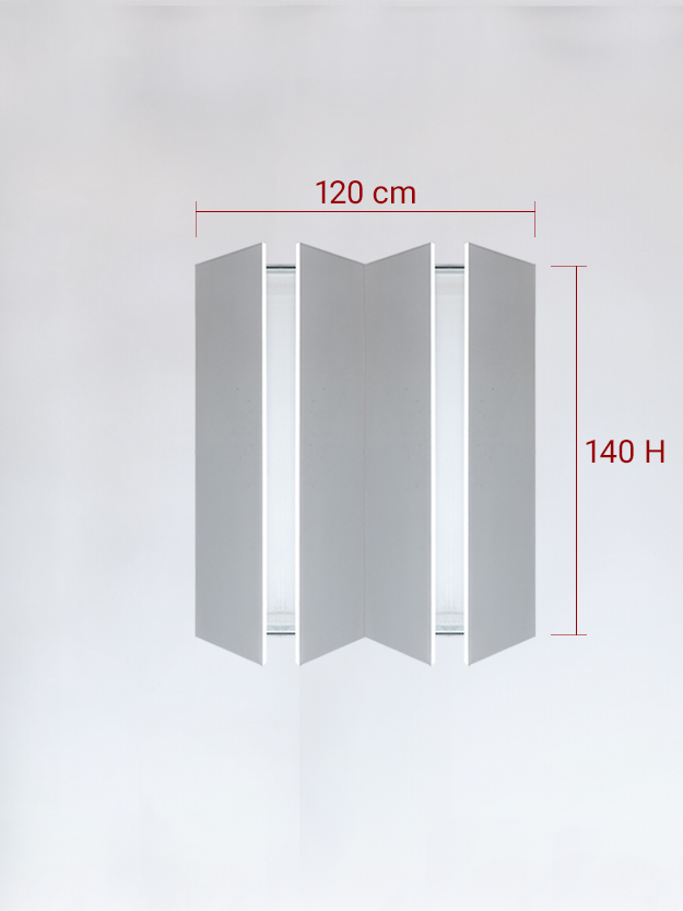 Panneaux invisible 4 vantaux pour niche 120x140