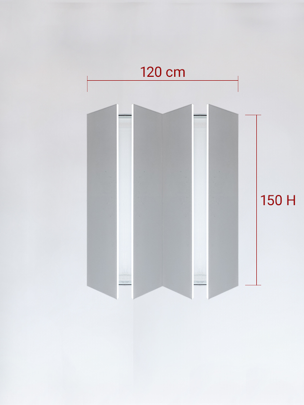 Panneaux invisible 4 vantaux pour niche 120x150