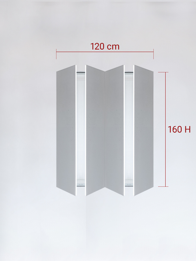 Panneaux invisible 4 vantaux pour niche 120x160