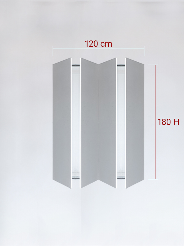 Panneaux invisible 4 vantaux pour niche 120x180
