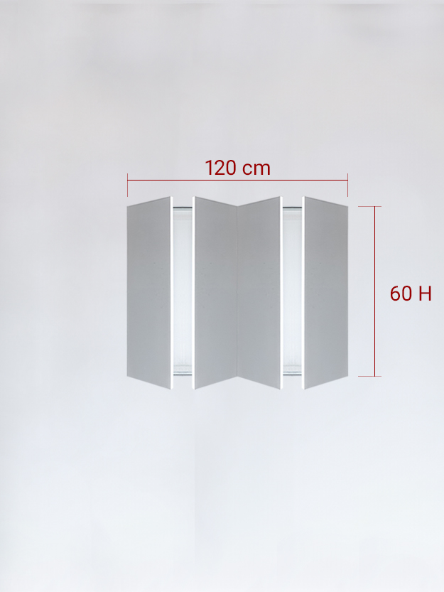 Panneaux invisible 4 vantaux pour niche 120x60
