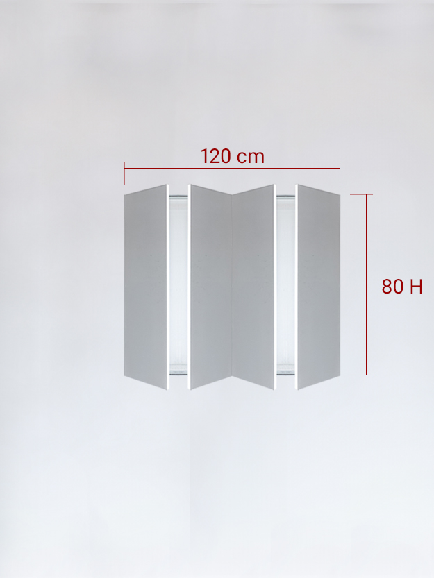 Panneaux invisible 4 vantaux pour niche 120x80