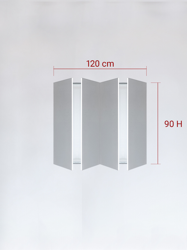 Panneaux invisible 4 vantaux pour niche 120x90