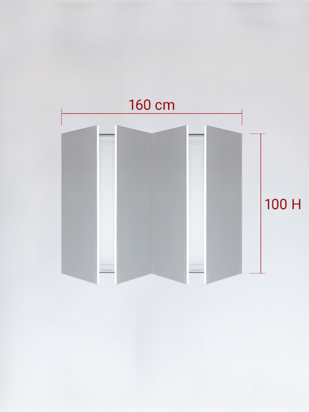Panneaux invisible 4 vantaux pour niche 160x100