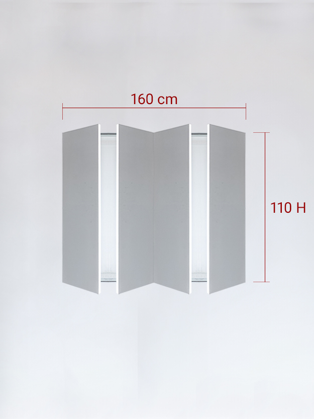 Panneaux invisible 4 vantaux pour niche 160x110