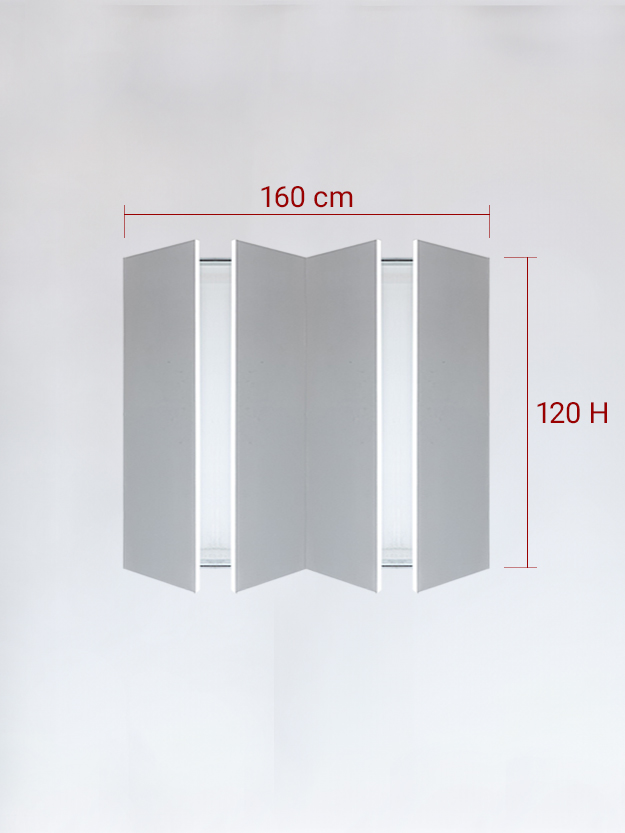 Panneaux invisible 4 vantaux pour niche 160x120