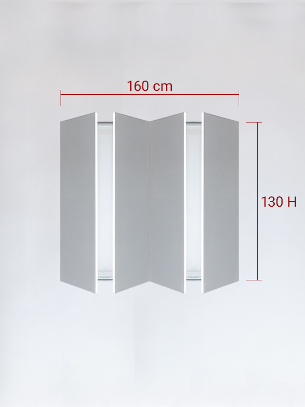 Panneaux invisible 4 vantaux pour niche 160x130