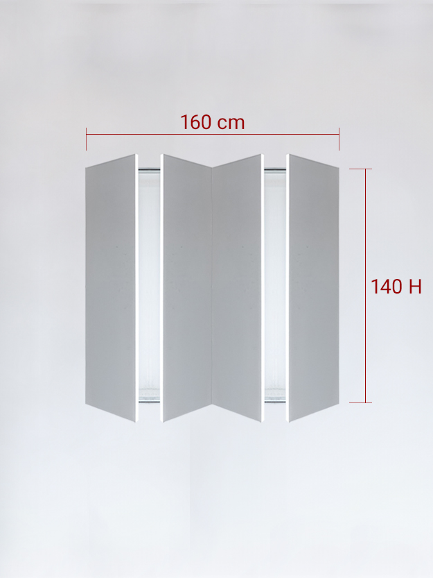 Panneaux invisible 4 vantaux pour niche 160x140