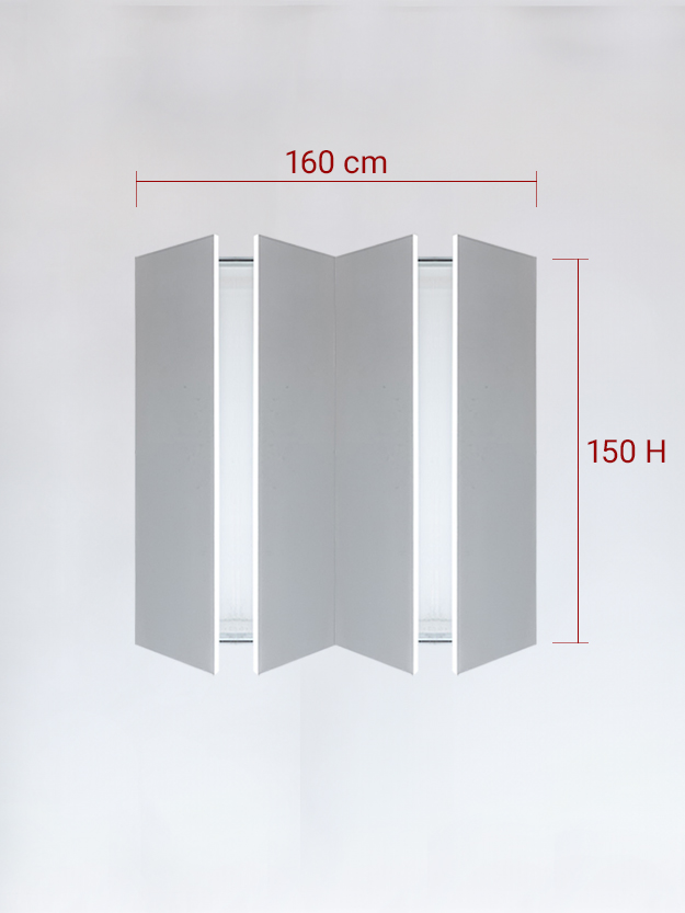 Panneaux invisible 4 vantaux pour niche 160x150