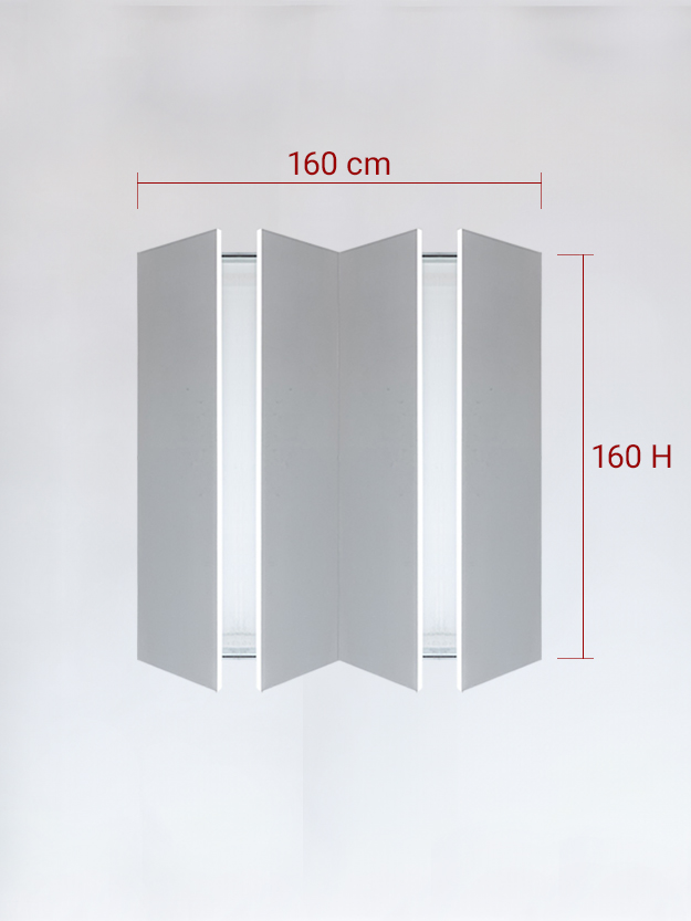 Panneaux invisible 4 vantaux pour niche 160x160