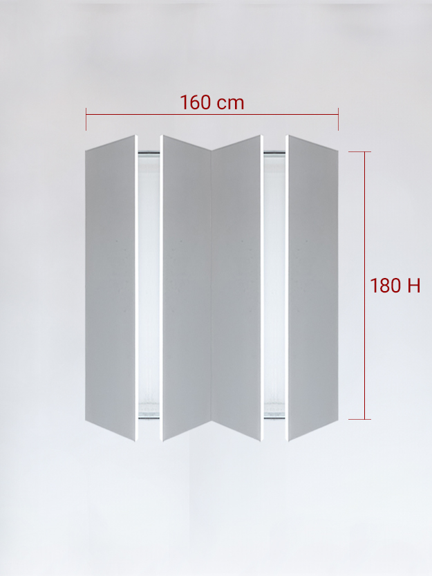 Panneaux invisible 4 vantaux pour niche 160x180