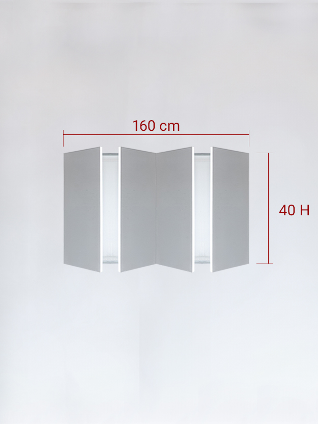 Panneaux invisible 4 vantaux pour niche 160x40