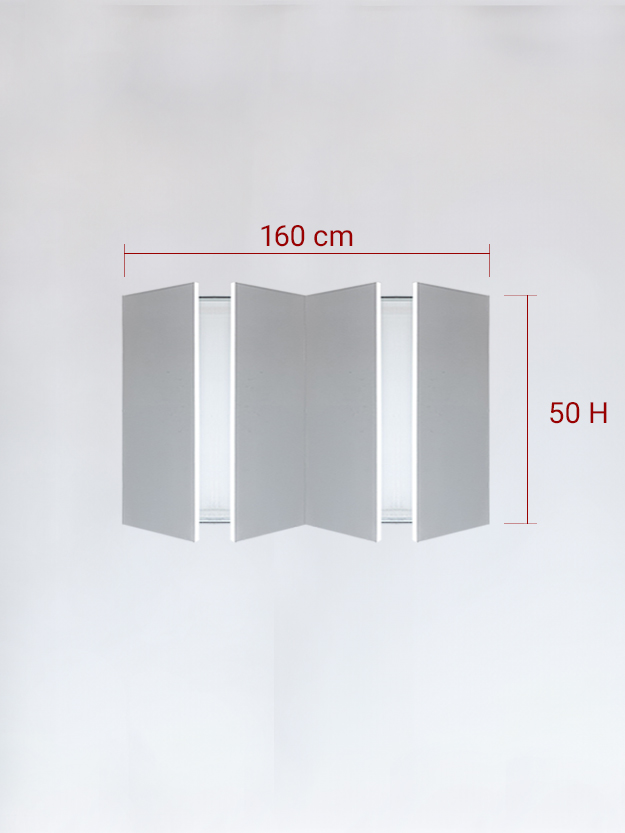 Panneaux invisible 4 vantaux pour niche 160x50