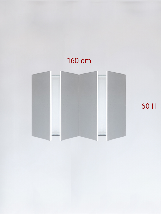 Panneaux invisible 4 vantaux pour niche 160x60