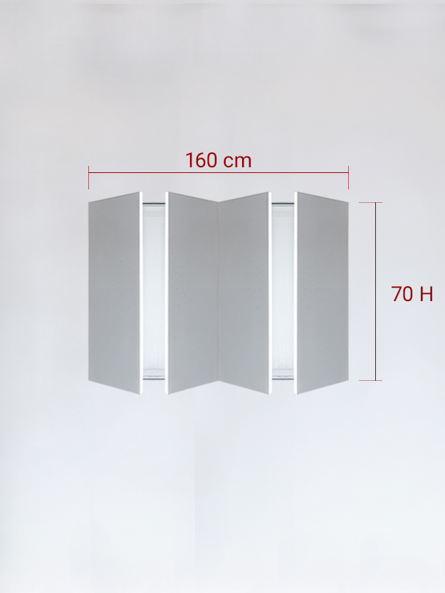 Panneaux invisible 4 vantaux pour niche 160x70