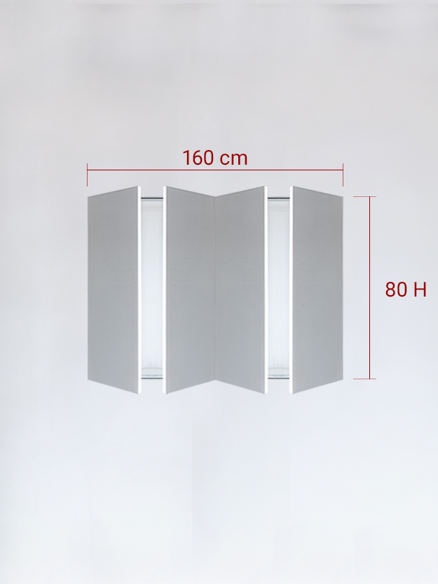 Panneaux invisible 4 vantaux pour niche 160x80