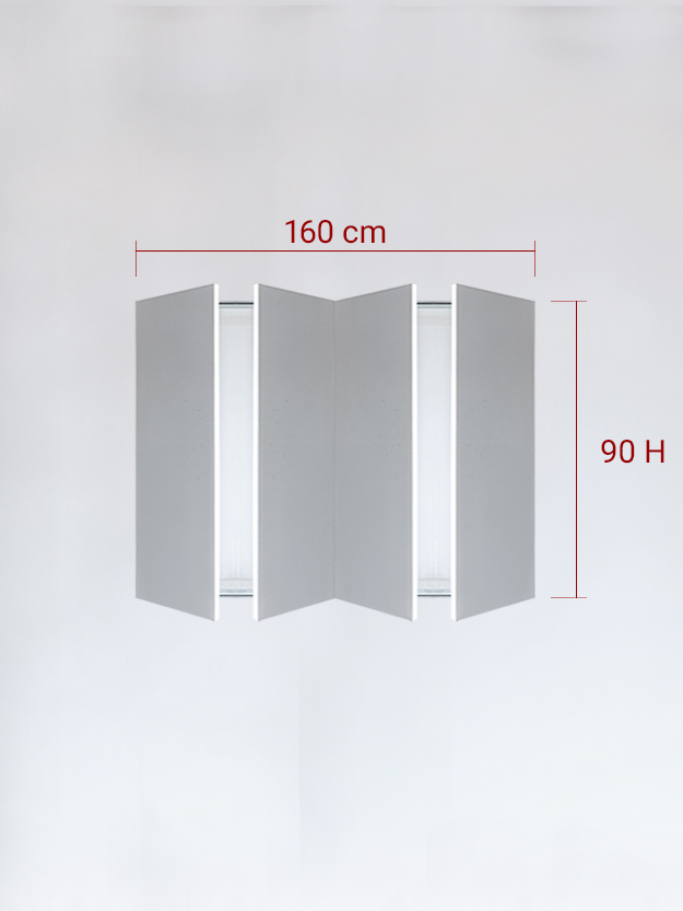 Panneaux invisible 4 vantaux pour niche 160x90