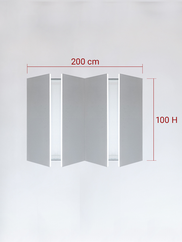 Panneaux invisible 4 vantaux pour niche 200x100