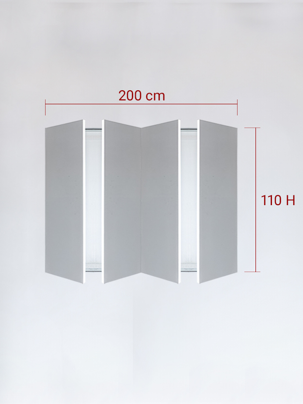 Panneaux invisible 4 vantaux pour niche 200x110