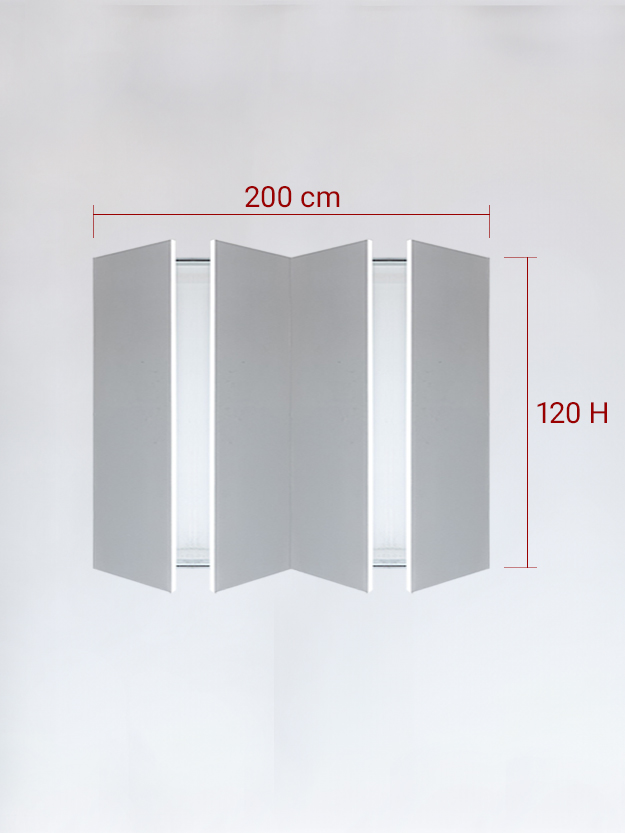 Panneaux invisible 4 vantaux pour niche 200x120