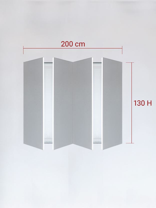 Panneaux invisible 4 vantaux pour niche 200x130