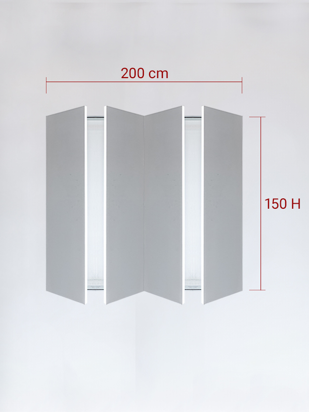 Panneaux invisible 4 vantaux pour niche 200x150