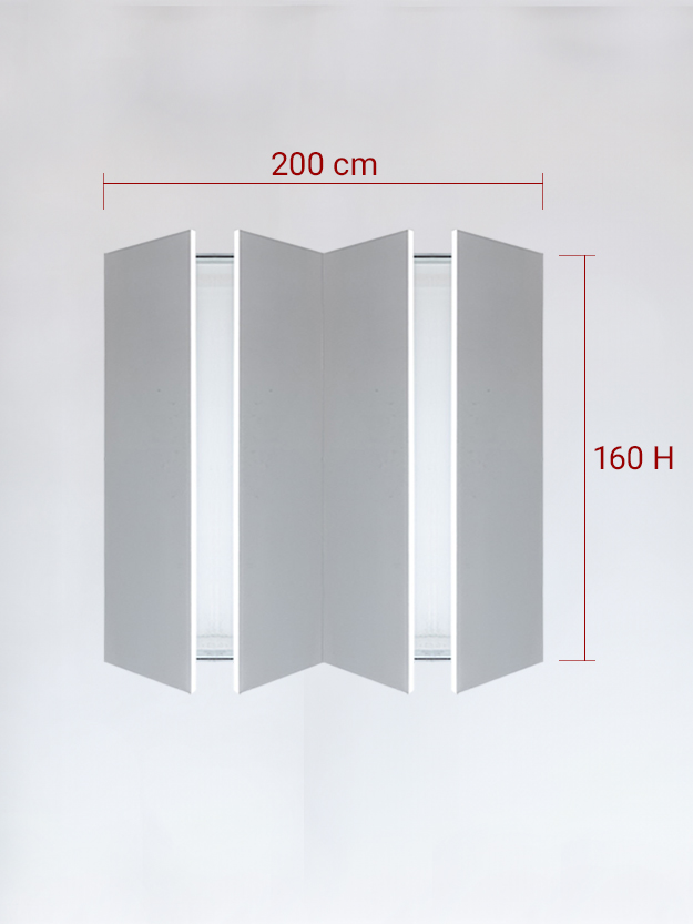 Panneaux invisible 4 vantaux pour niche 200x160