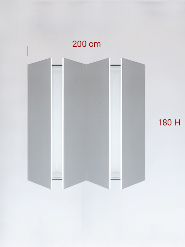 Panneaux invisible 4 vantaux pour niche 200x180